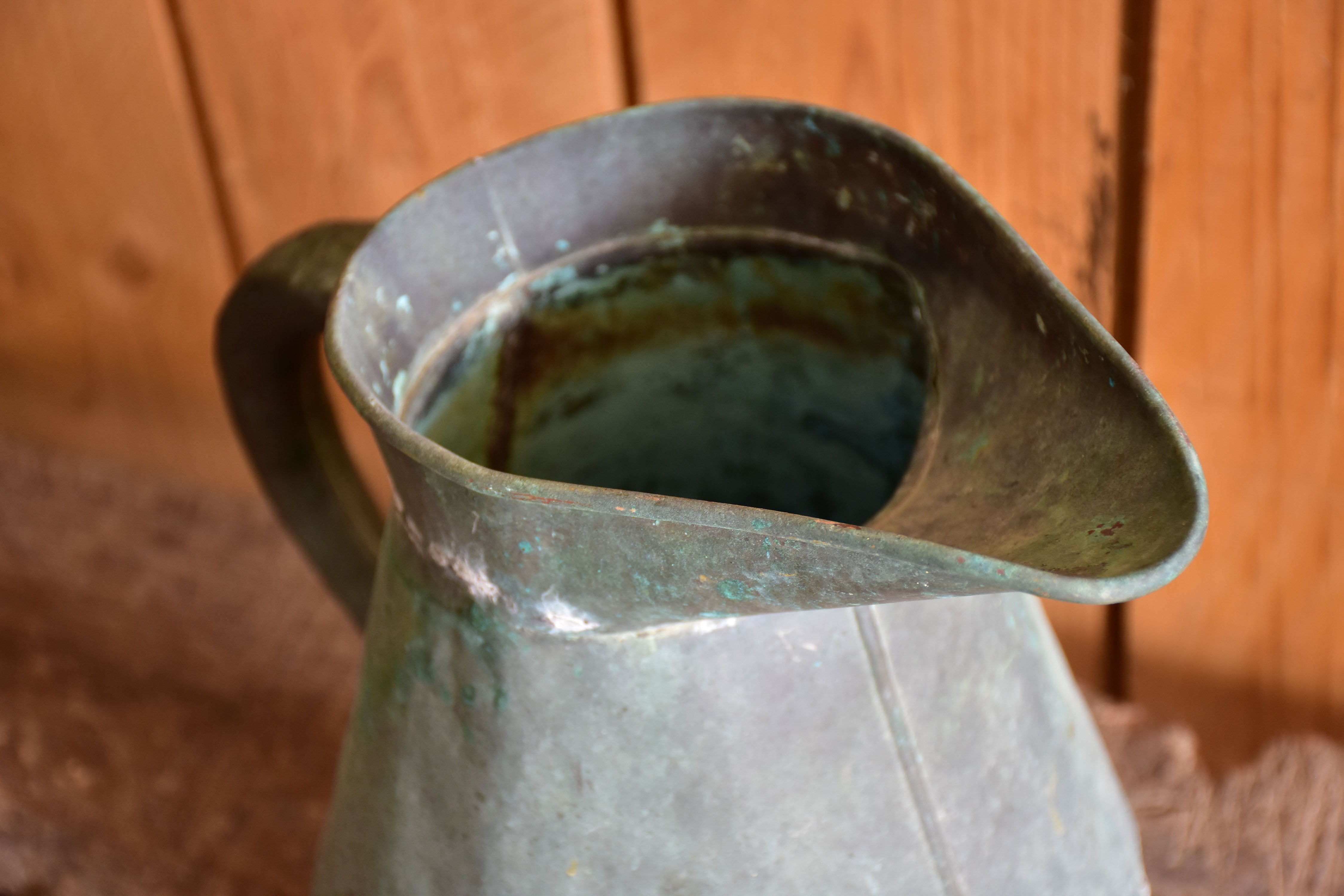 Antique French copper watering can