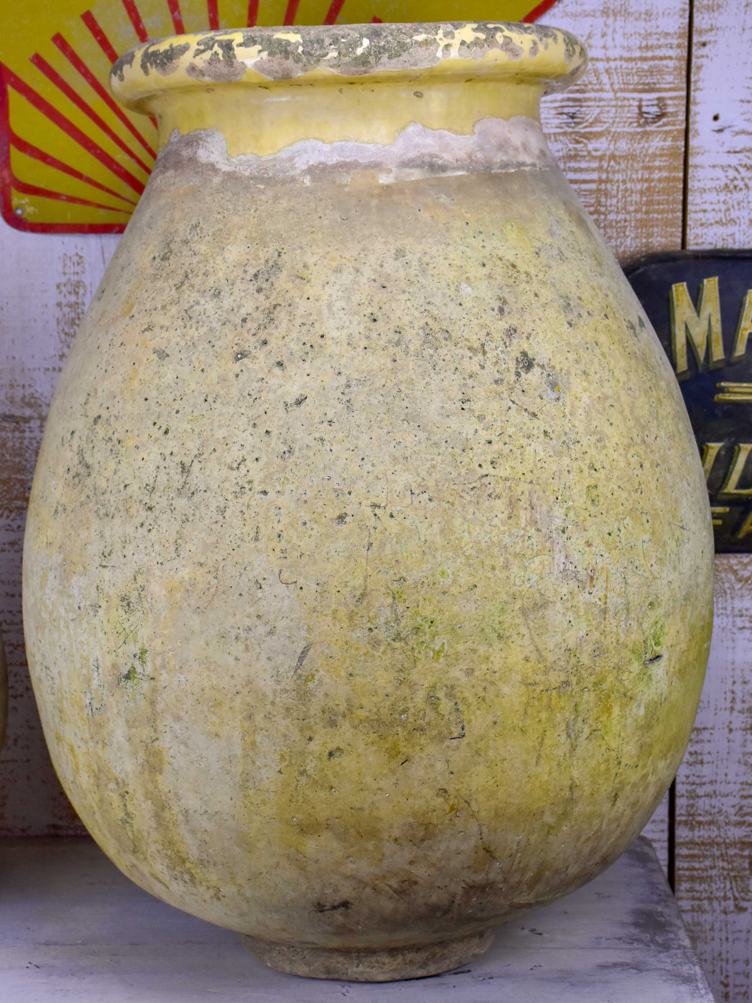 Very large 19th Century French Olive oil jar from Biot