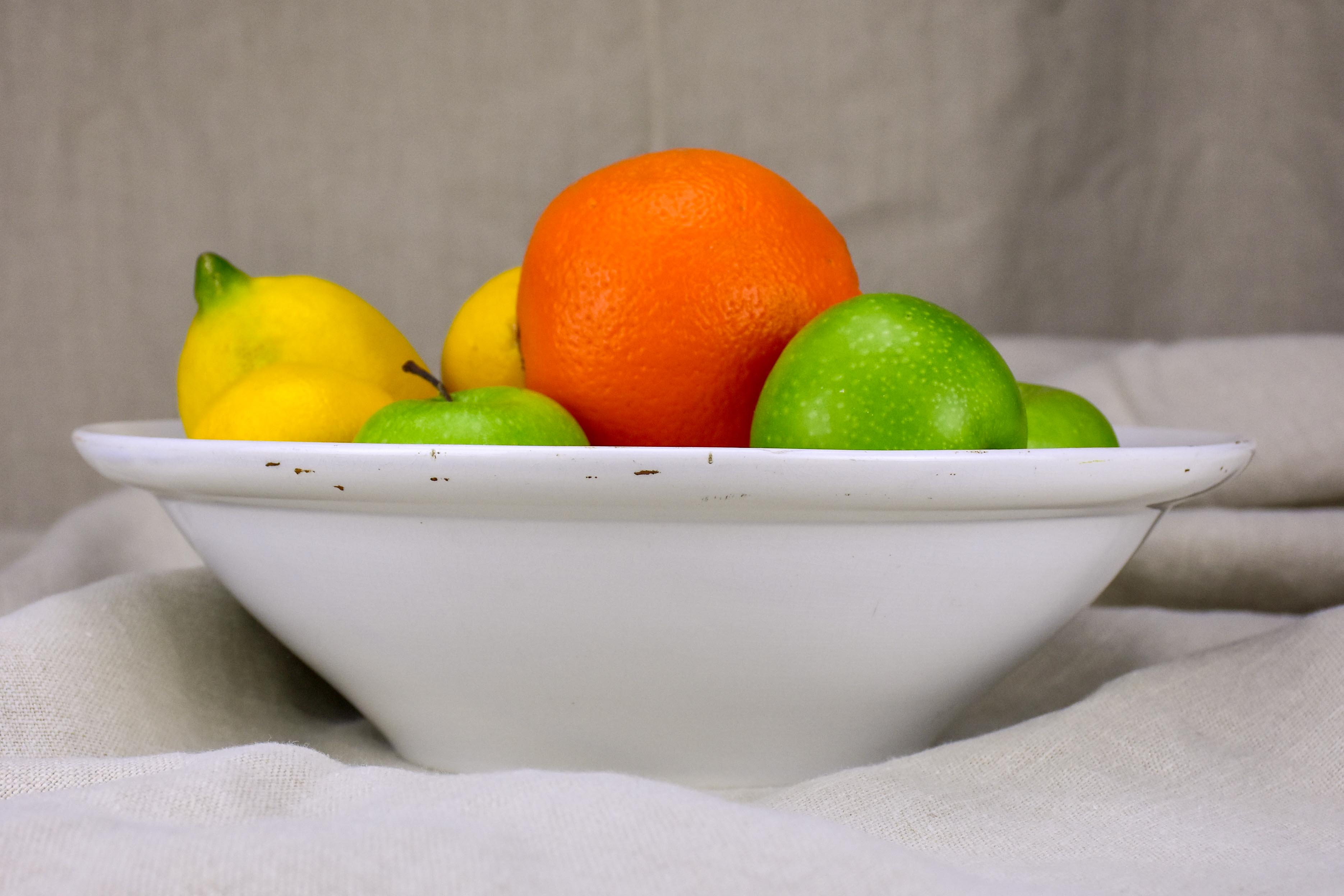 Antique French Sarreguemine ironstone bowl