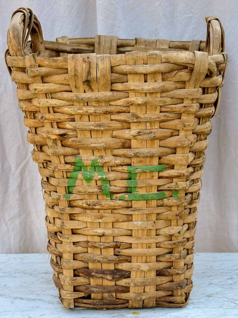 Very large antique French harvest basket