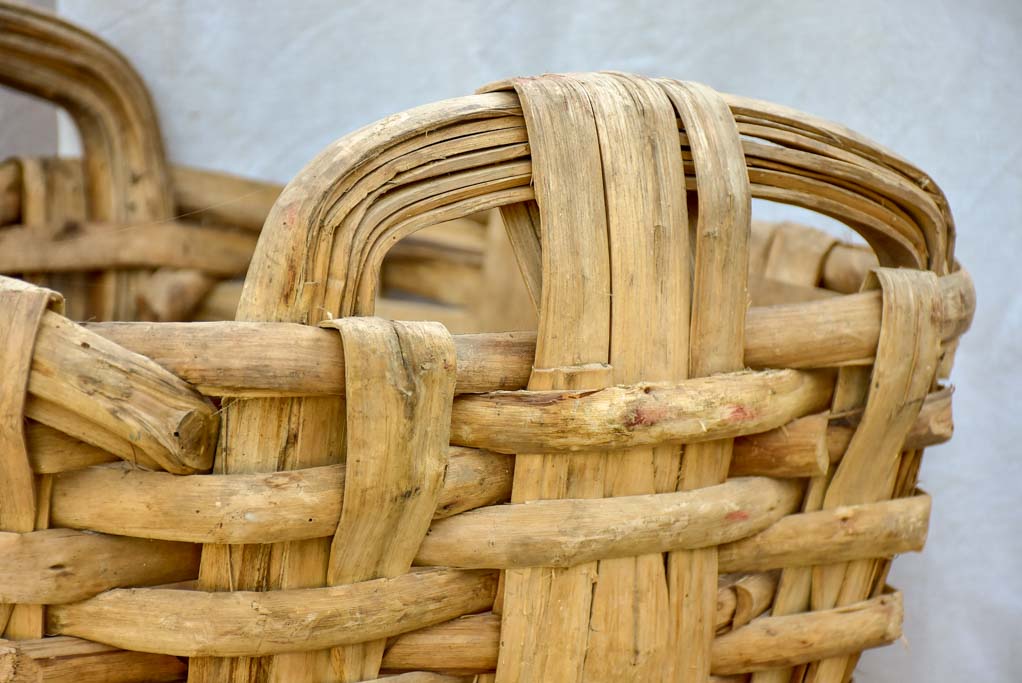 Very large antique French harvest basket