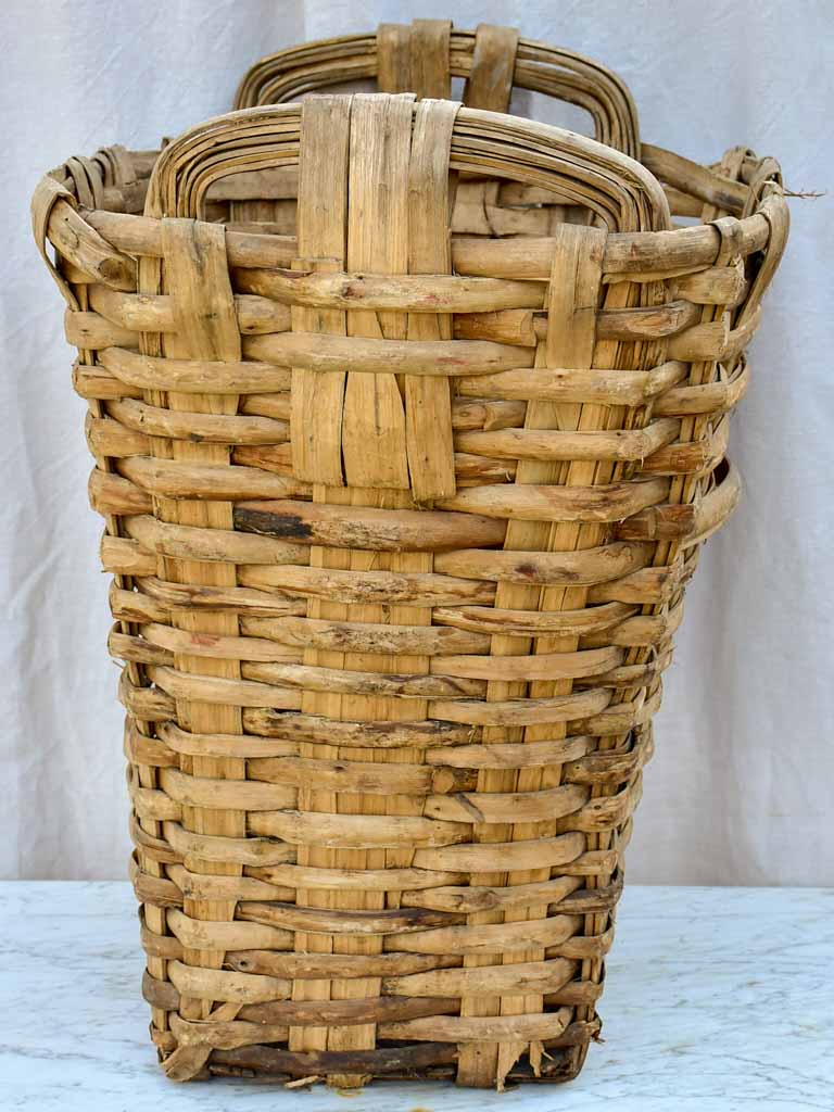 Very large antique French harvest basket