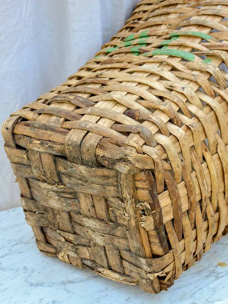 Very large antique French harvest basket