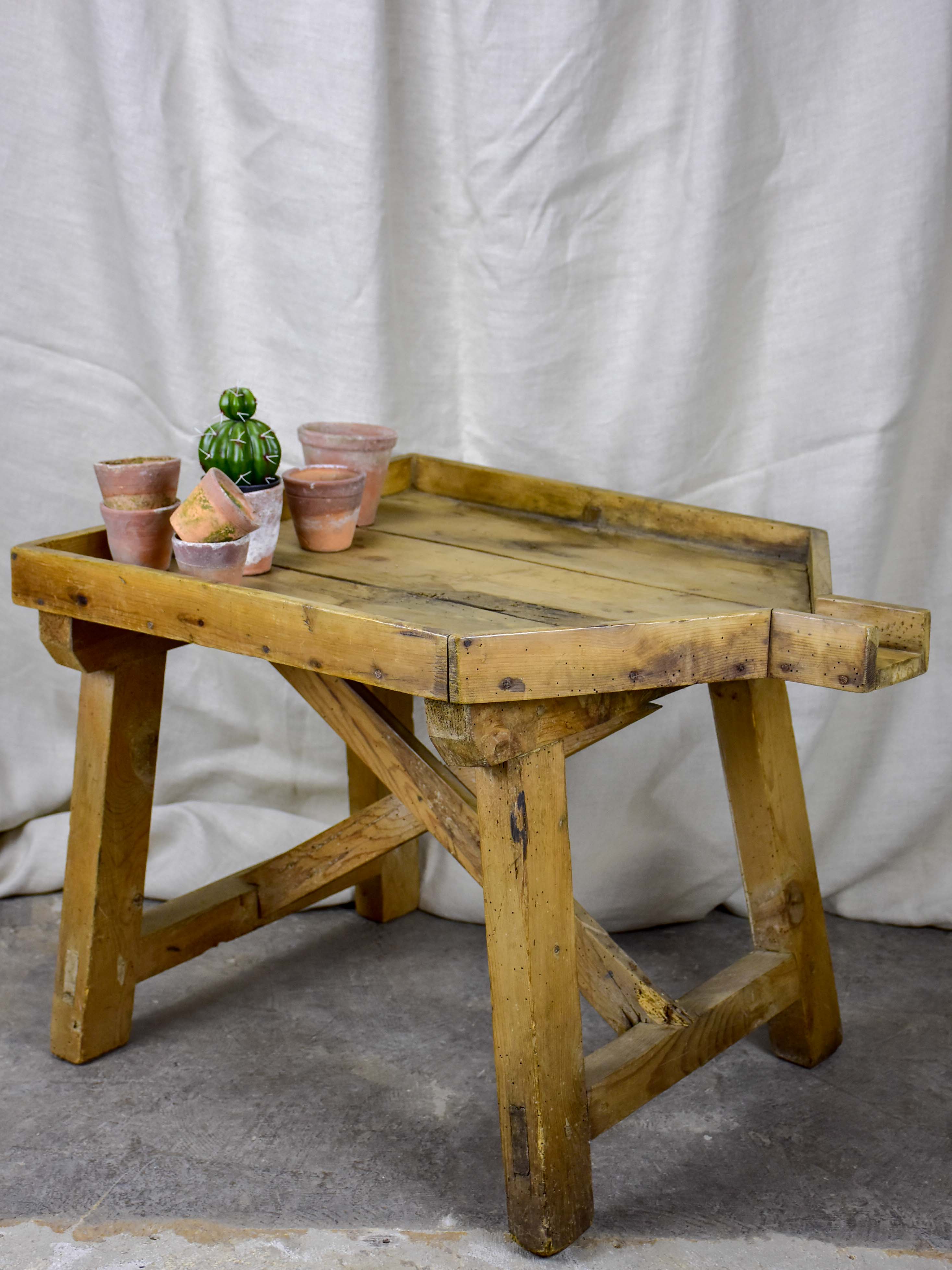 Antique French cheese drainage table - rustic French table