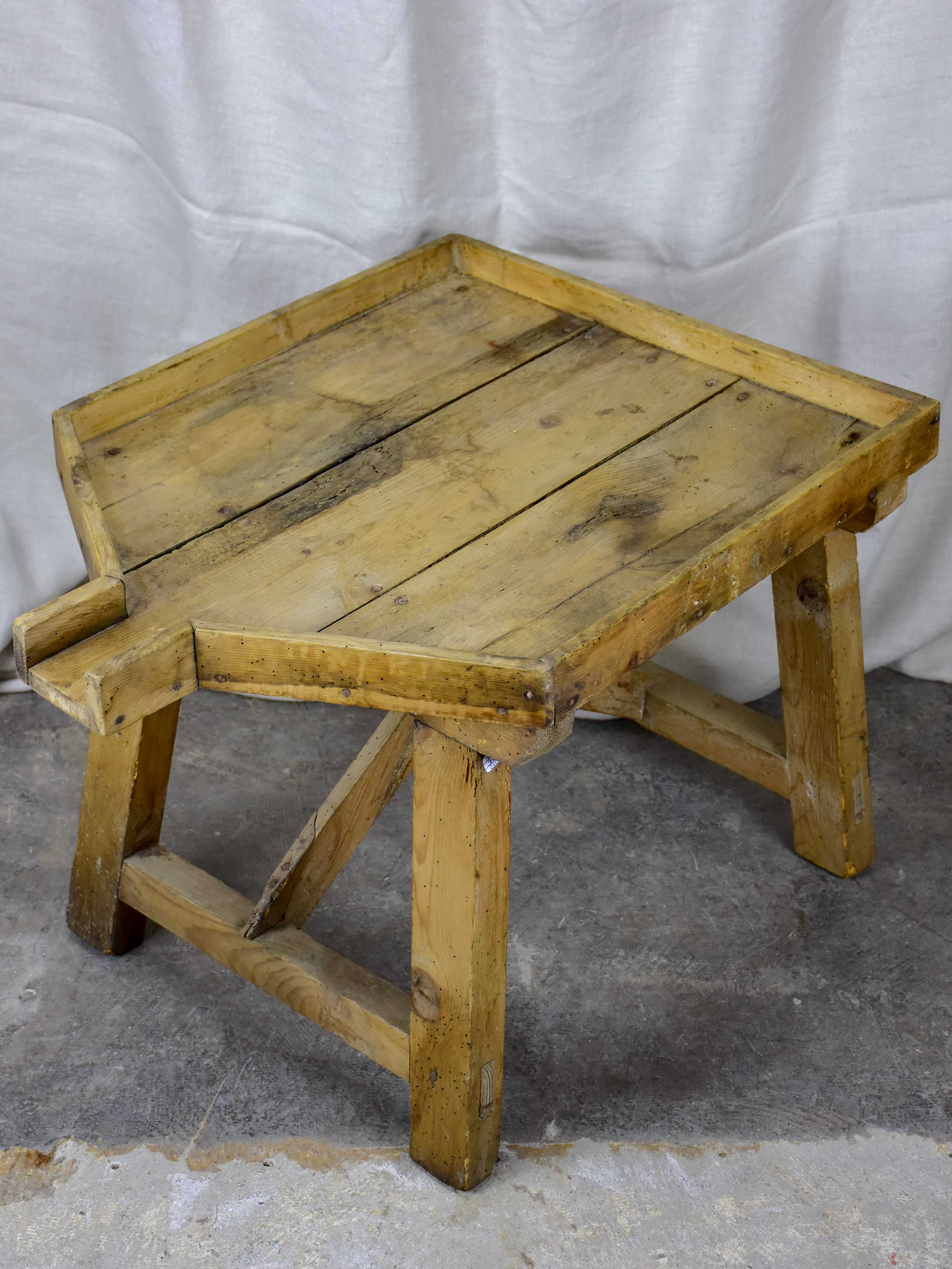 Antique French cheese drainage table - rustic French table