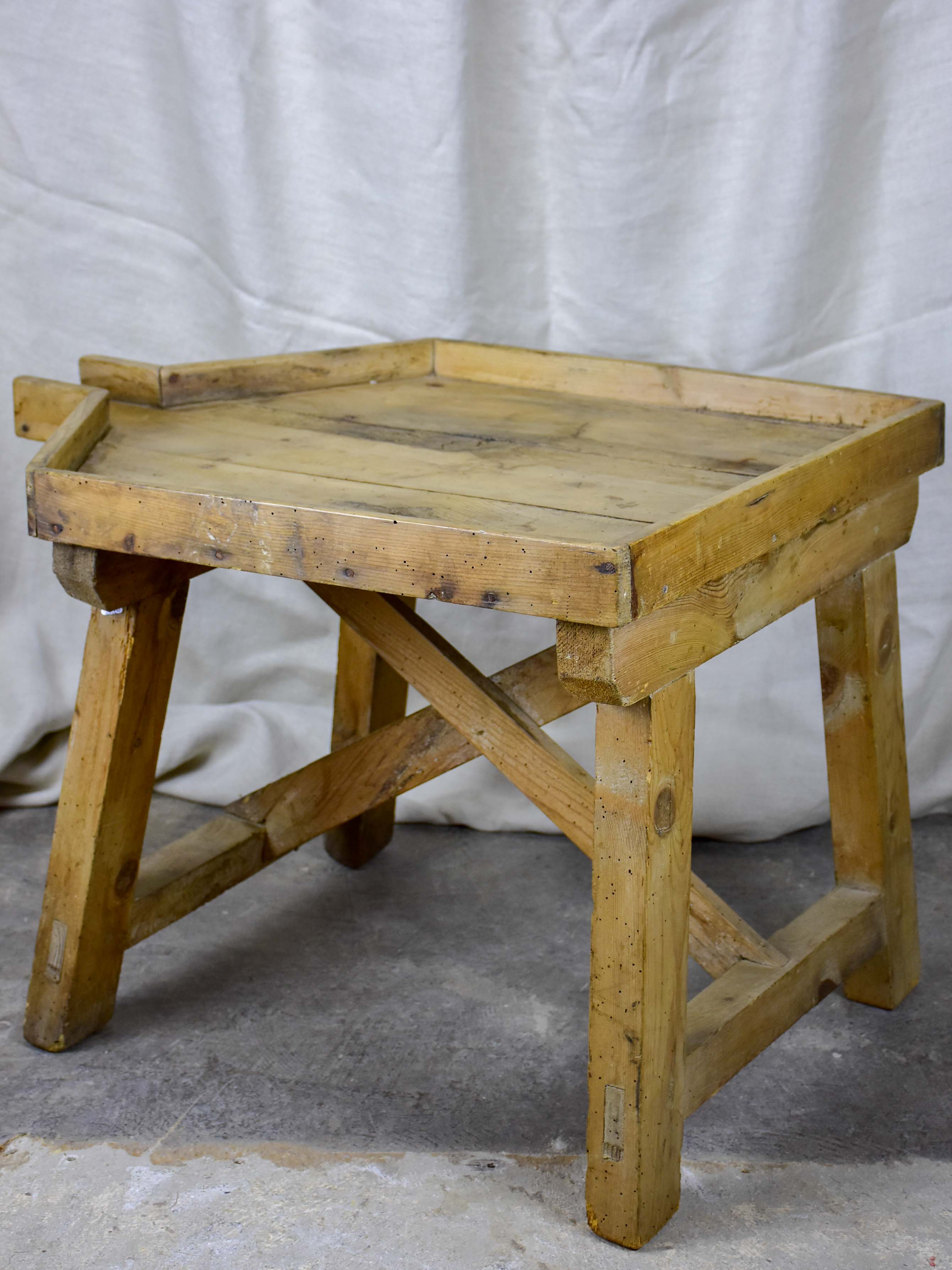 Antique French cheese drainage table - rustic French table