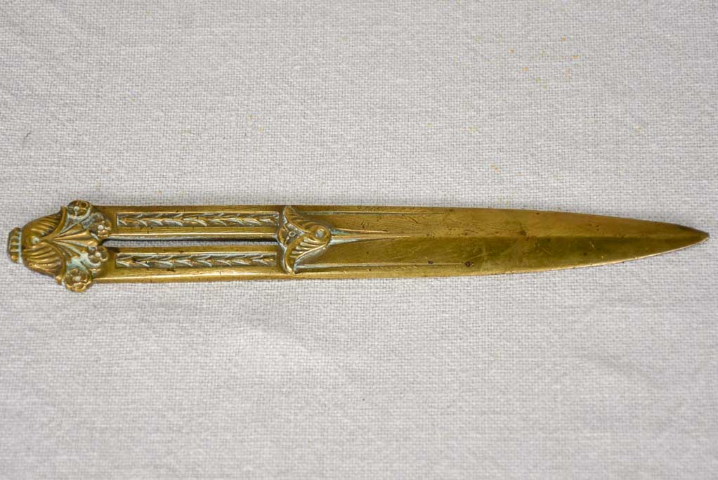 Ornamental Bronze 1930's Letter Accessory