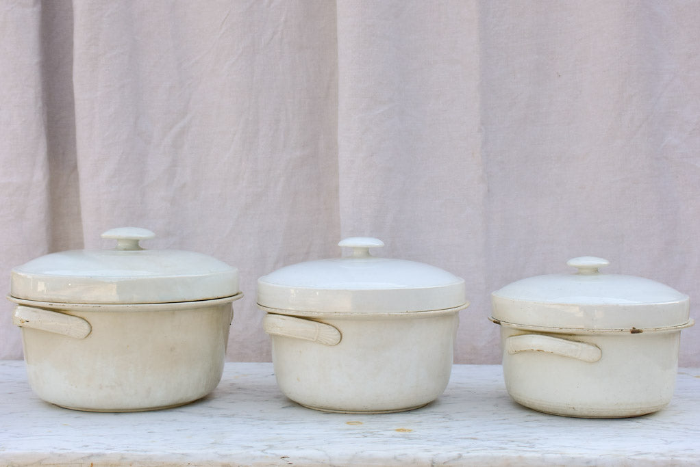 Historical Trio of White Tureens