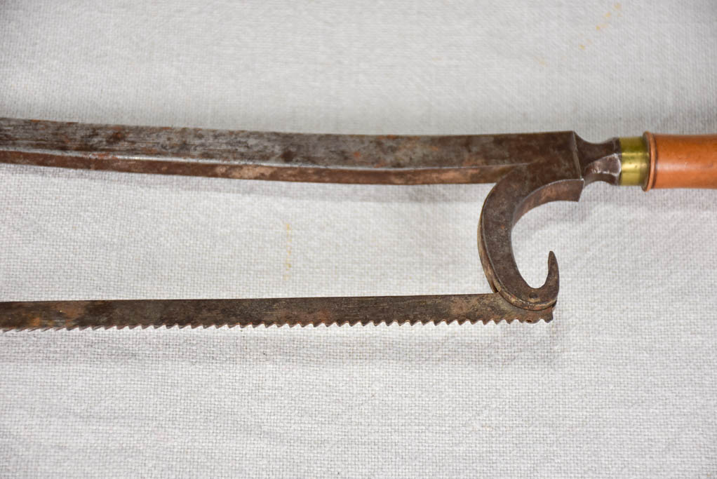 Rustic French war medical saw