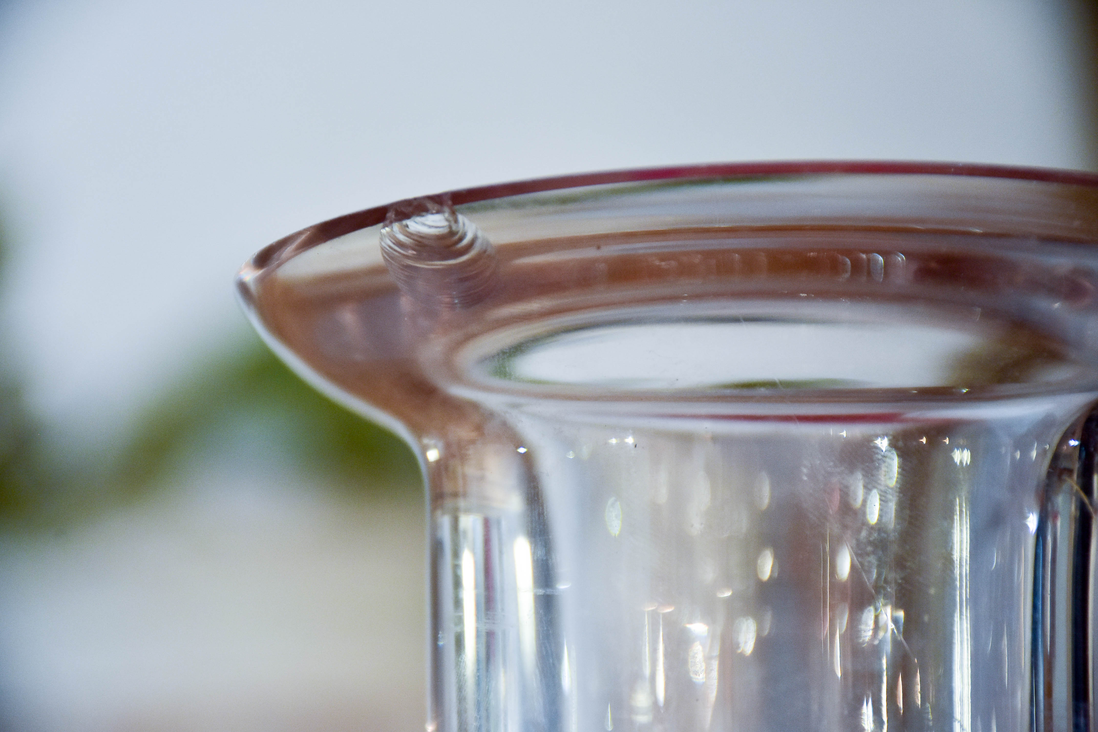 Very large glass apothecary jar - pear shaped with lid