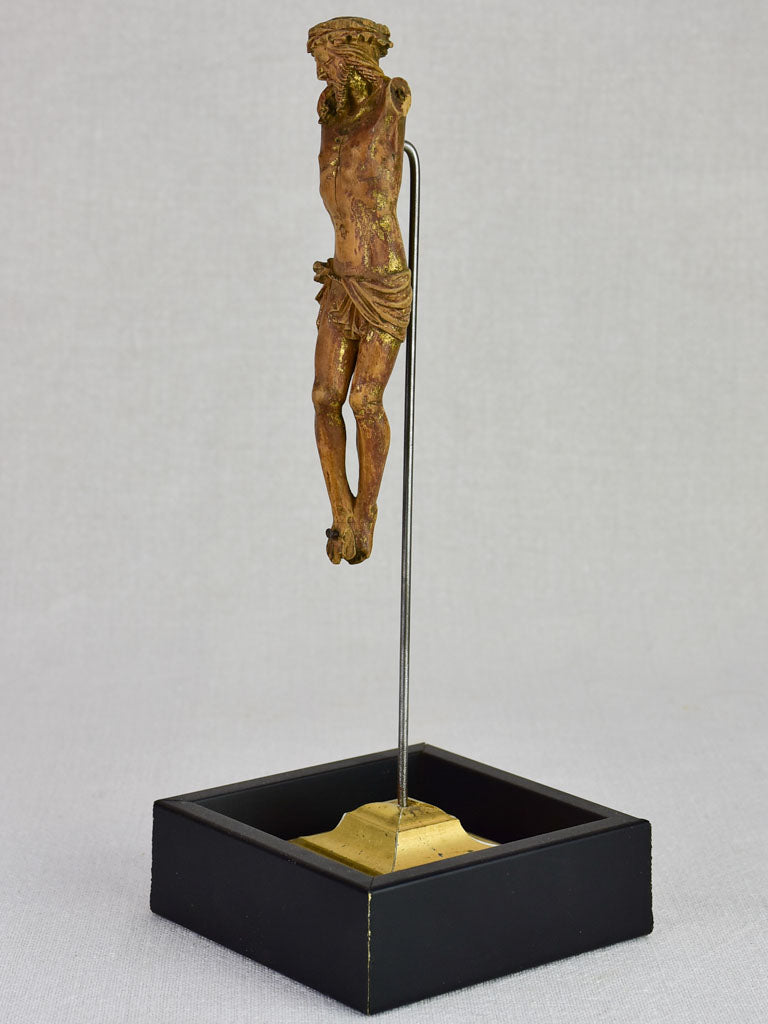 18th Century wooden sculpture of Jesus Christ 11"