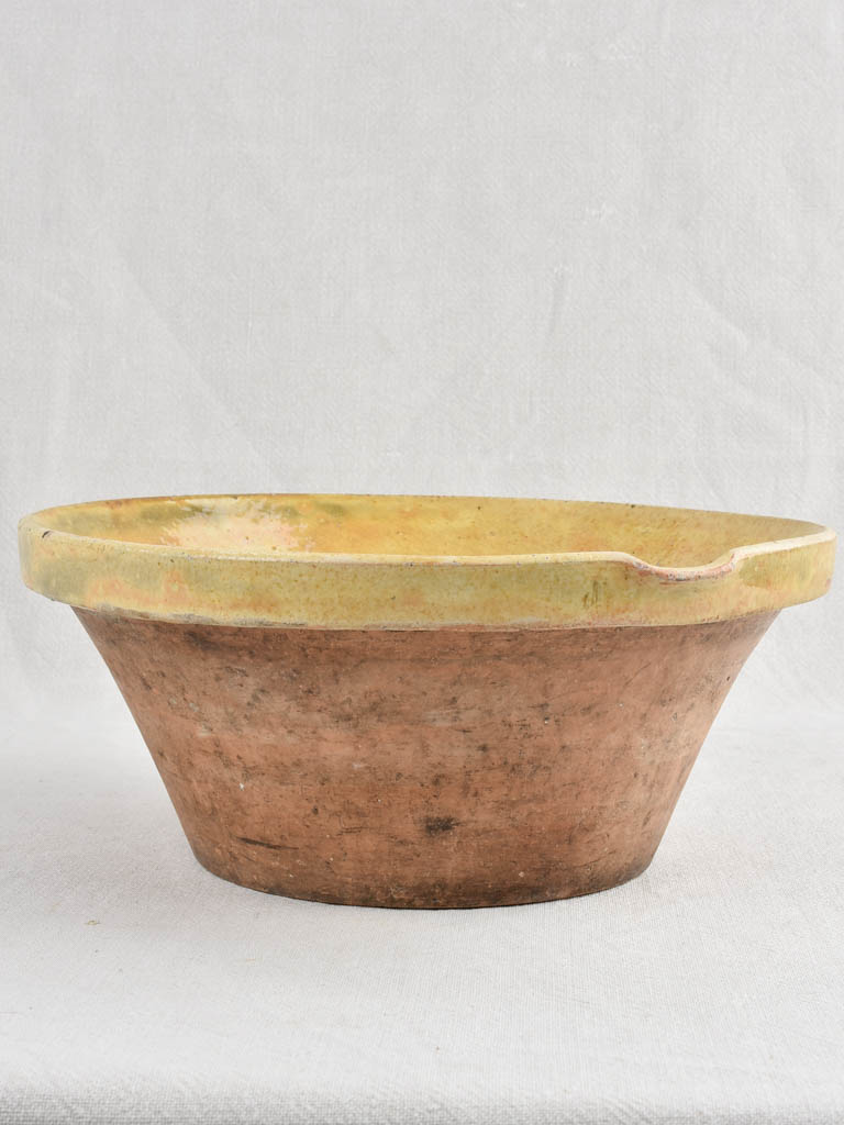 19th-Century Yellow Tian Bowl 14¼"