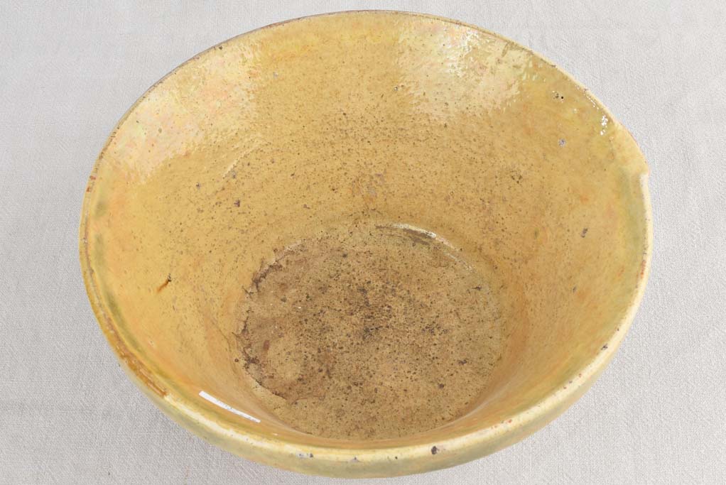 19th-Century Yellow Tian Bowl 14¼"