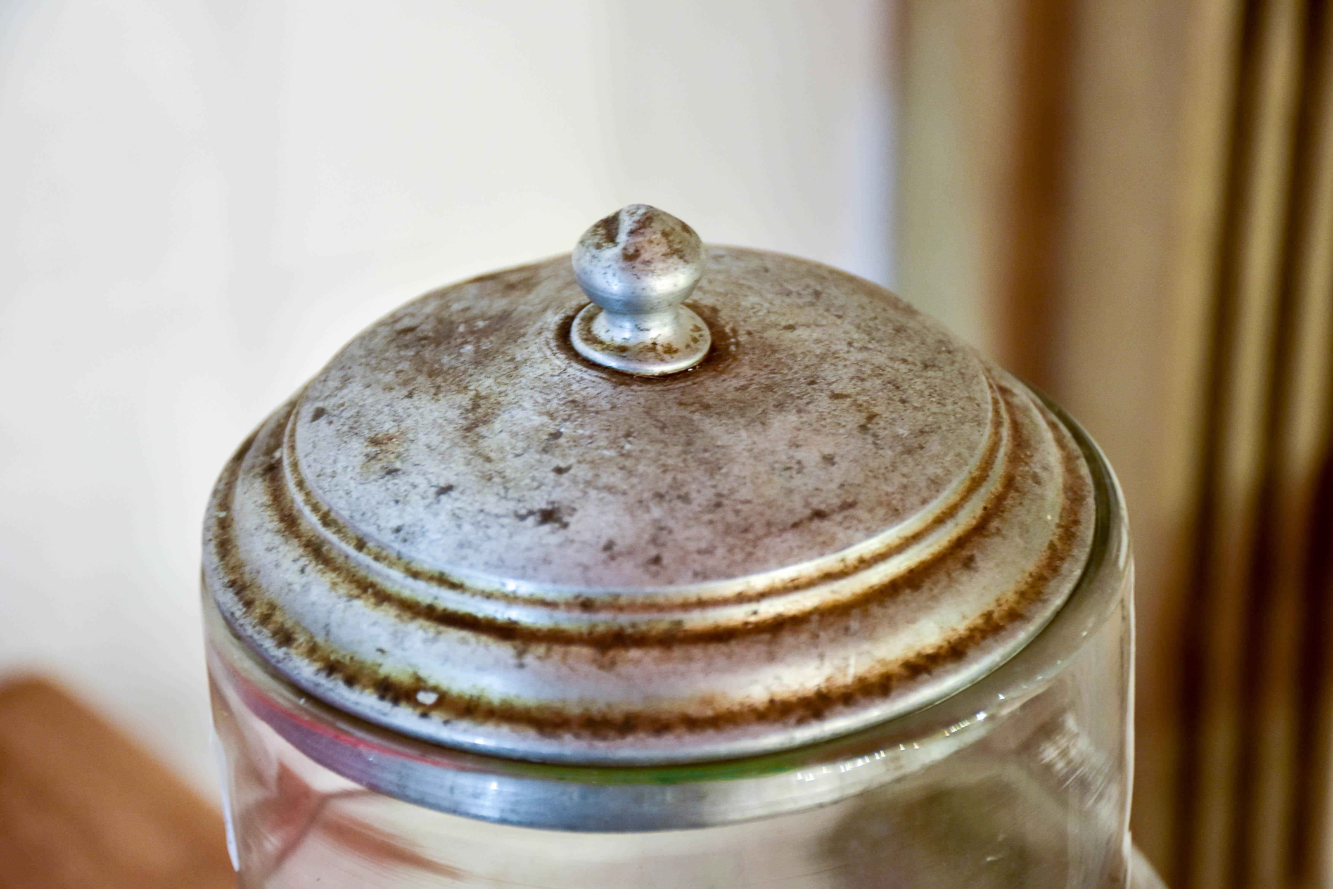 Lot of four antique French lolly jars