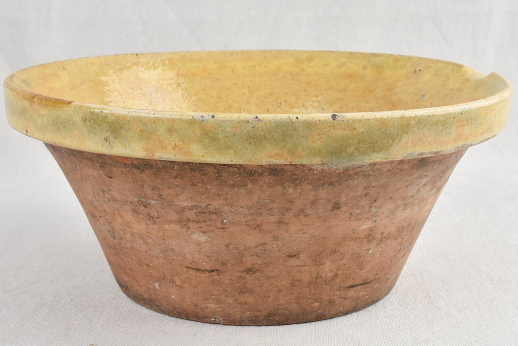 19th-Century Yellow Tian Bowl 14¼"