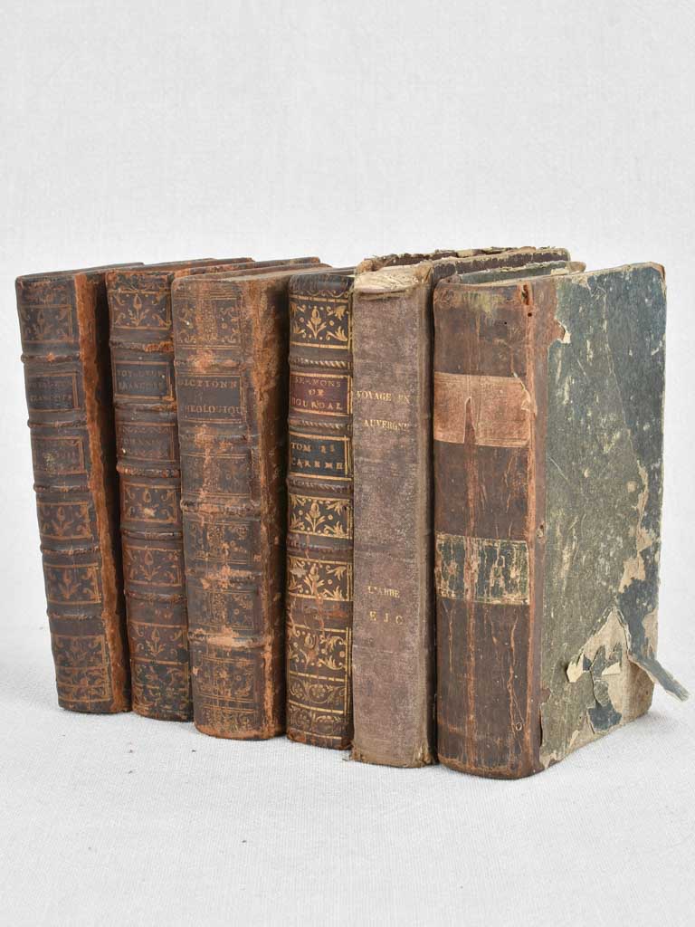 Six small hardcover books, 18th and 19th century