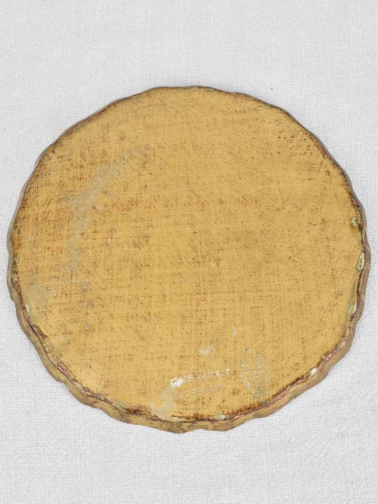 Decorative wooden plate from Florence, Italy 9½"