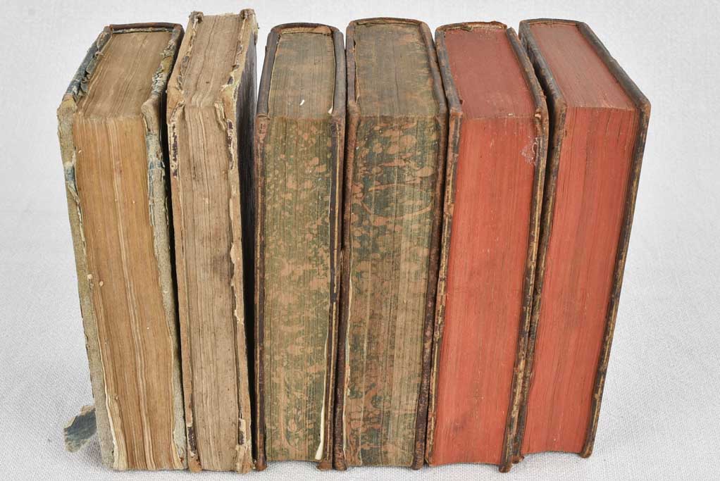 Six small hardcover books, 18th and 19th century