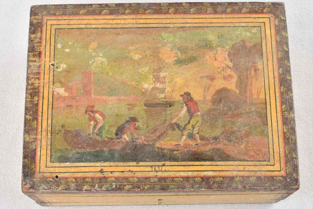 Maritime scene depicted on 1817 box