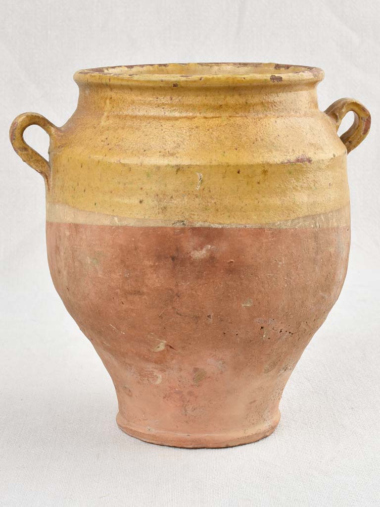 19th-Century Yellow Confit Pot 9½"