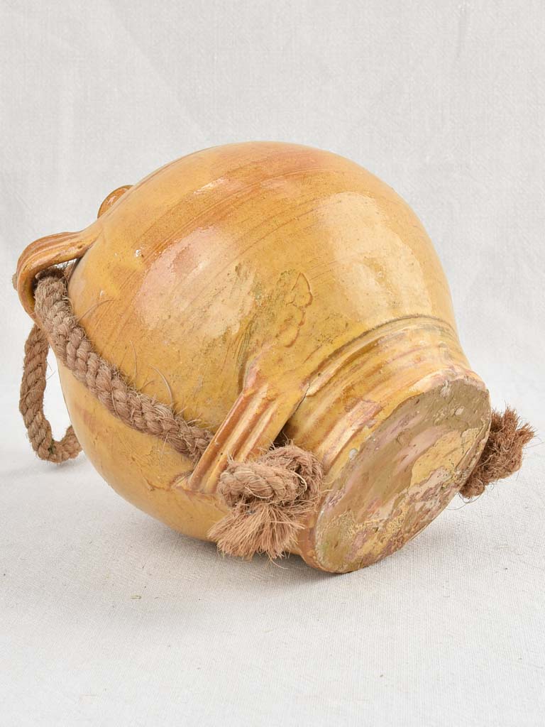 Yellow Conscience Jug with Rope 10¼"