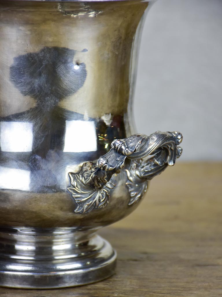 Antique French champagne bucket - silver plate