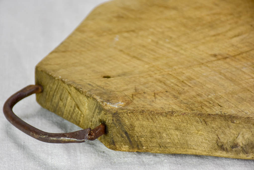 Antique French cutting board with angled corners 12¼" x 27¼"