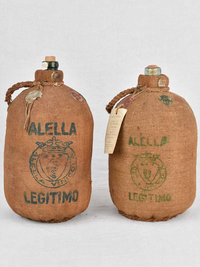 Wine carboys, Spanish, 1930s (two) 13¾"