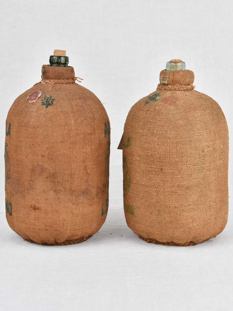 Wine carboys, Spanish, 1930s (two) 13¾"