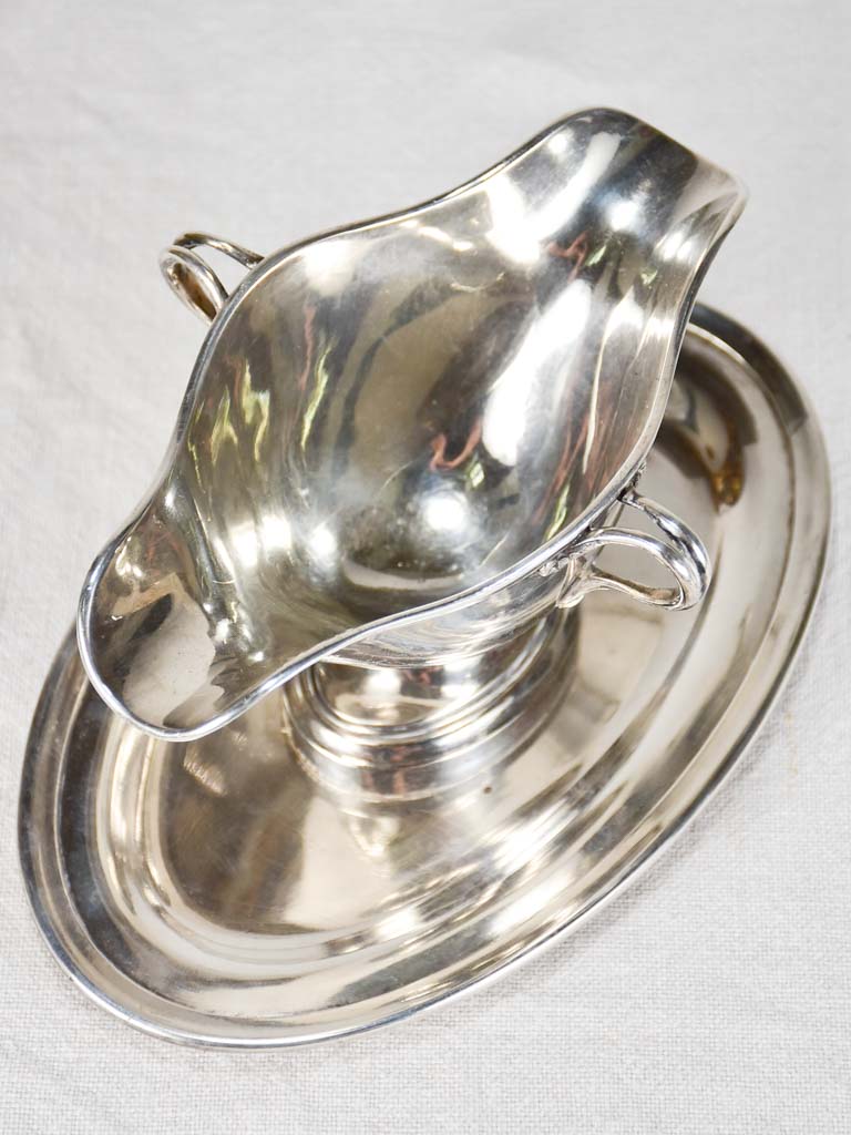 Lustrous Christofle silver sauce boat