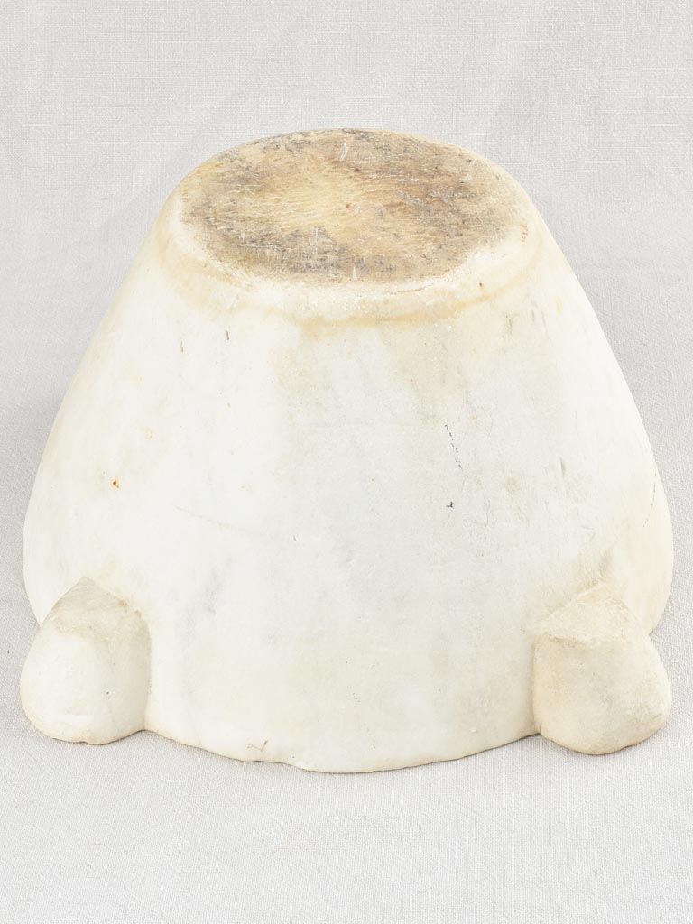 Large antique White marble Mortar 18"