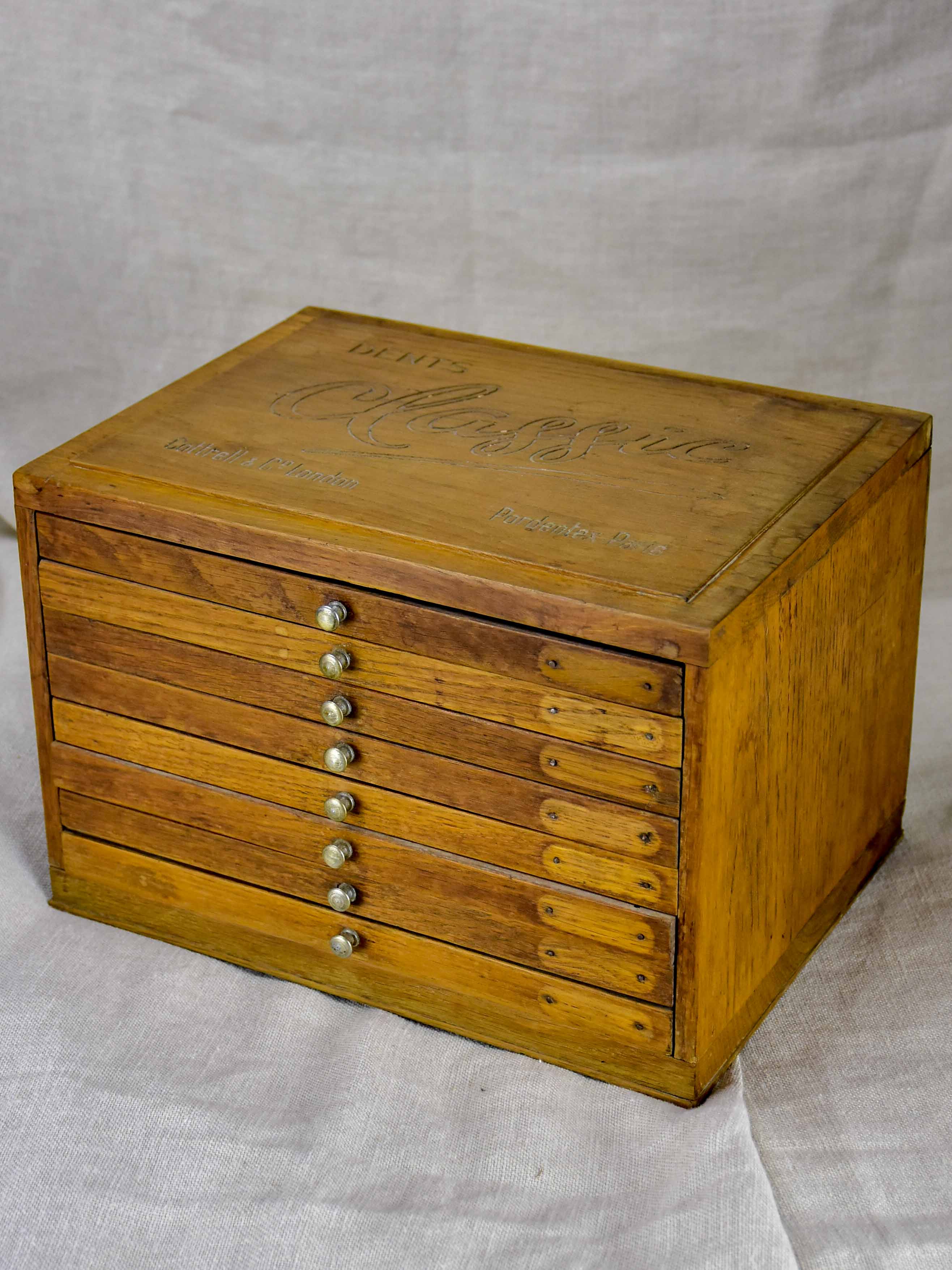 Vintage set of Dentist's drawers for prosthetic teeth