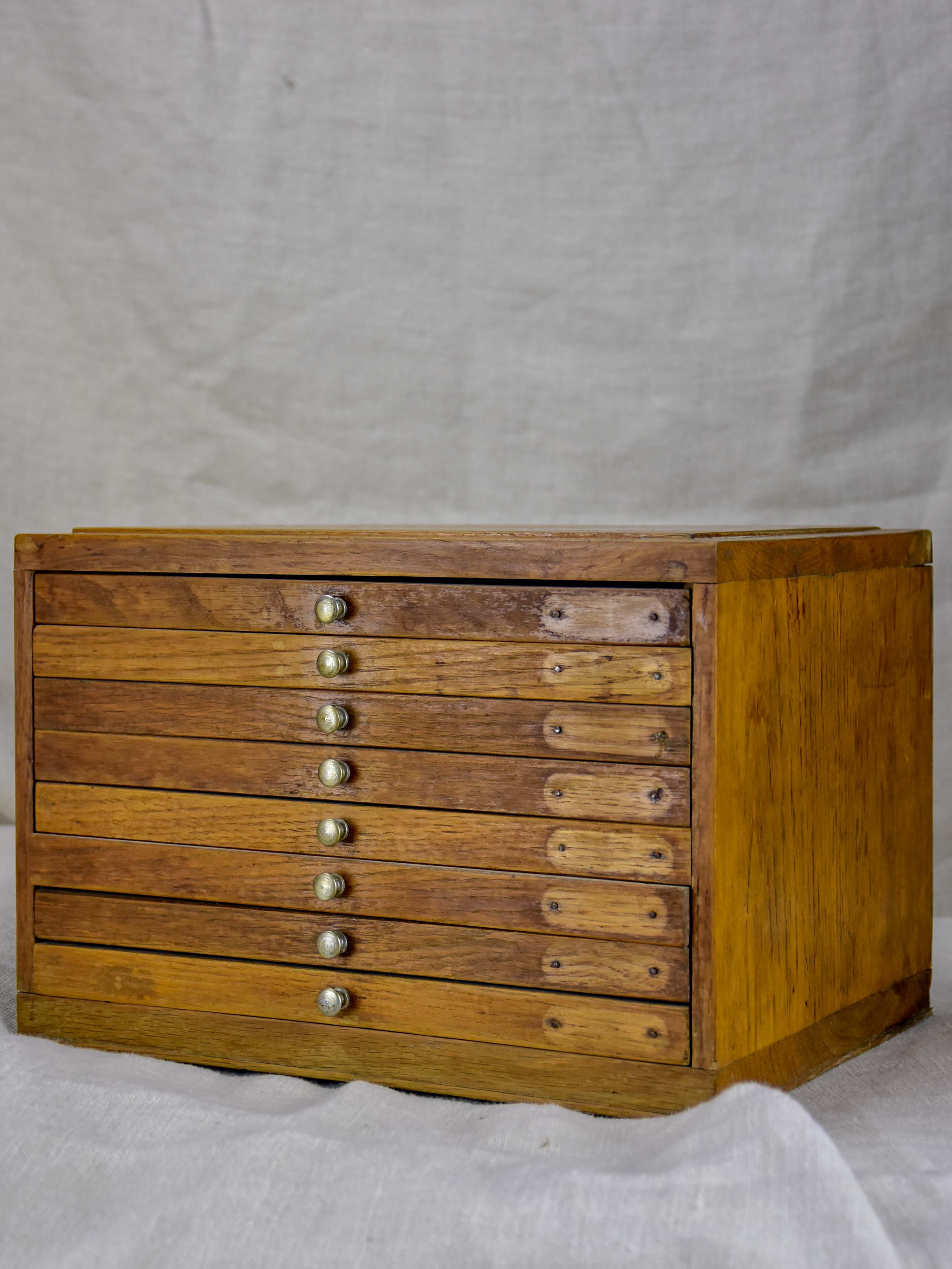 Vintage set of Dentist's drawers for prosthetic teeth