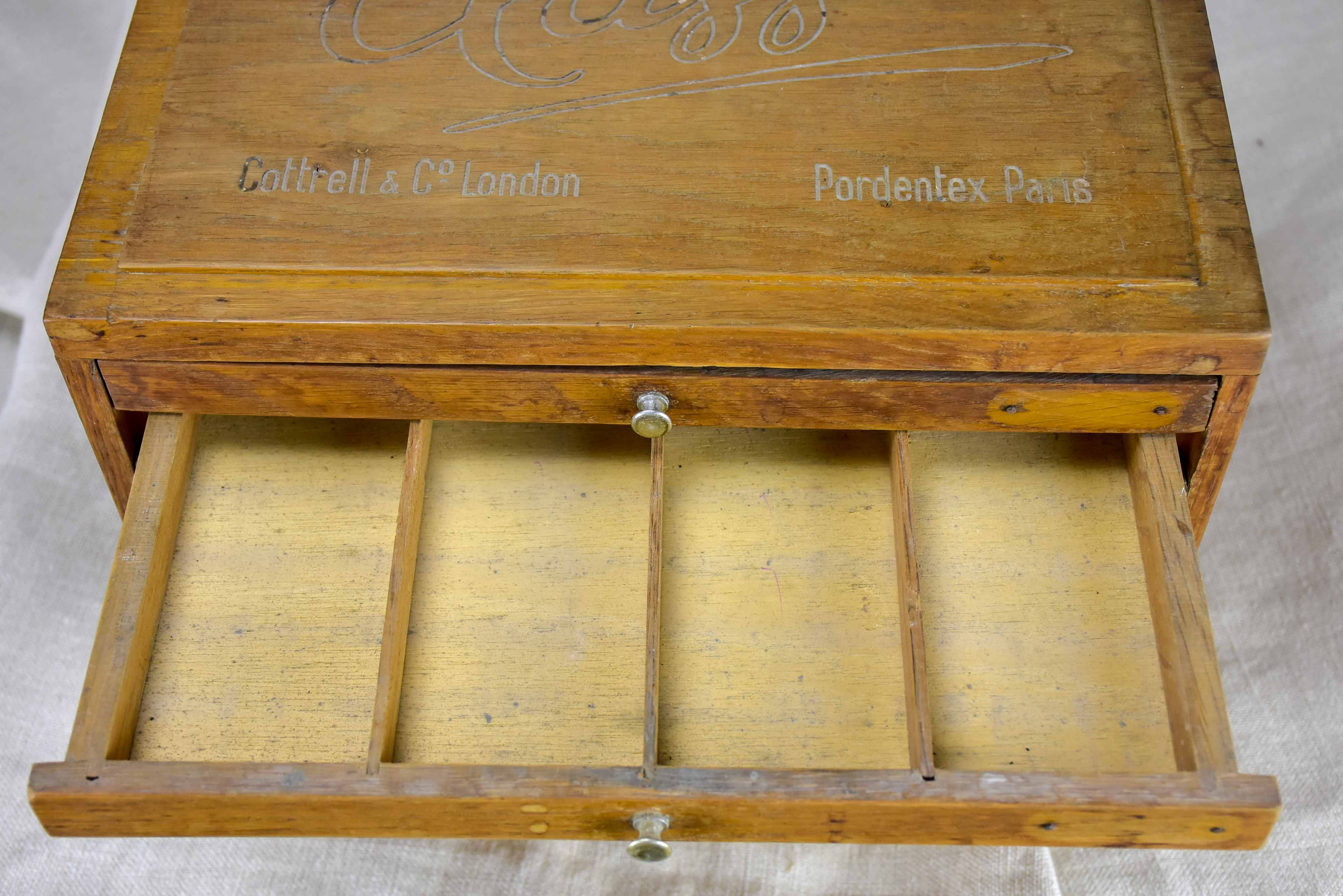 Vintage set of Dentist's drawers for prosthetic teeth