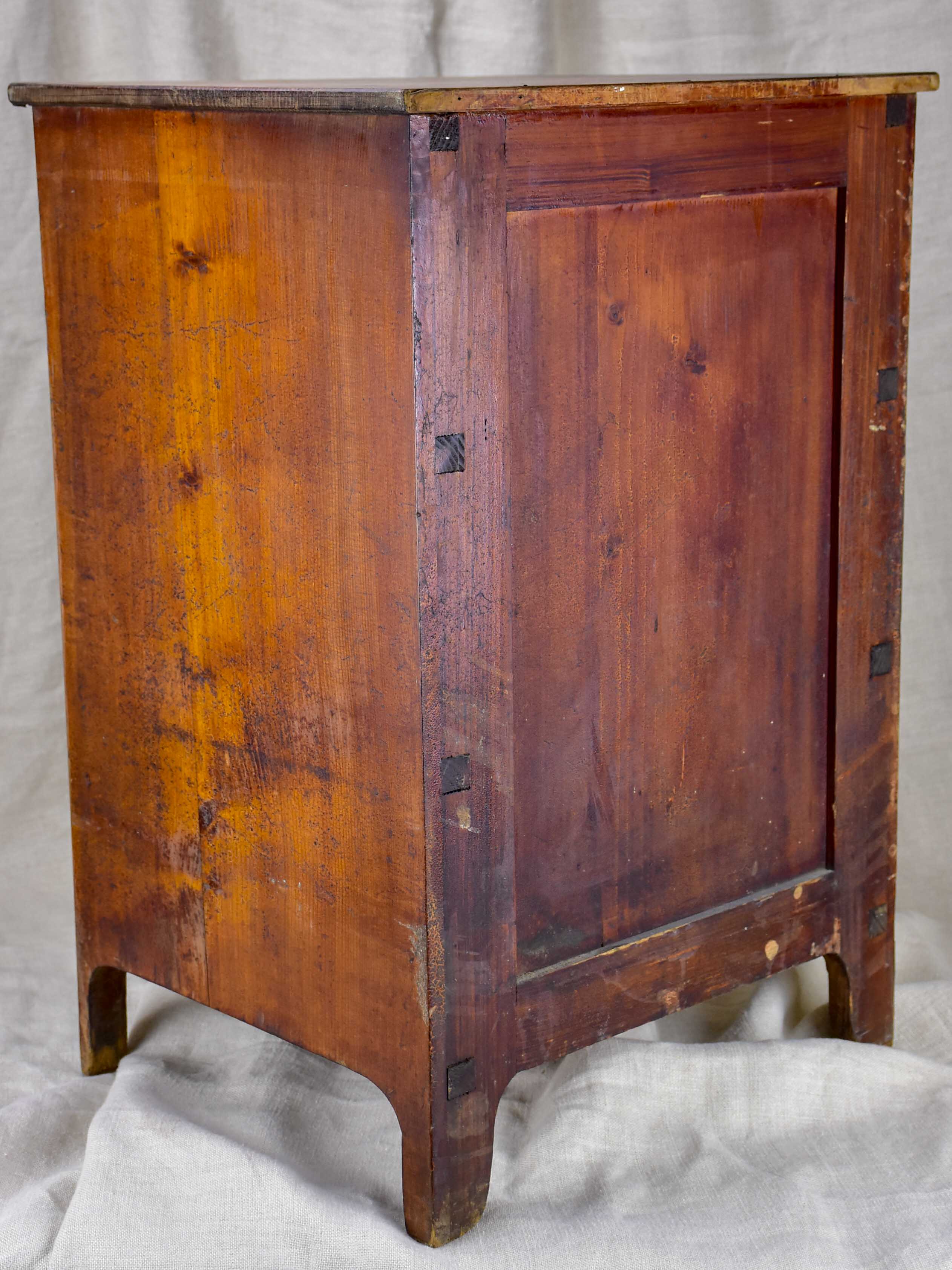 Rustic antique French nightstand