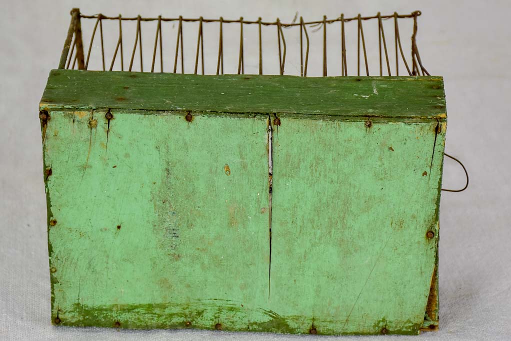 Early 20th century French birdcage with green patina