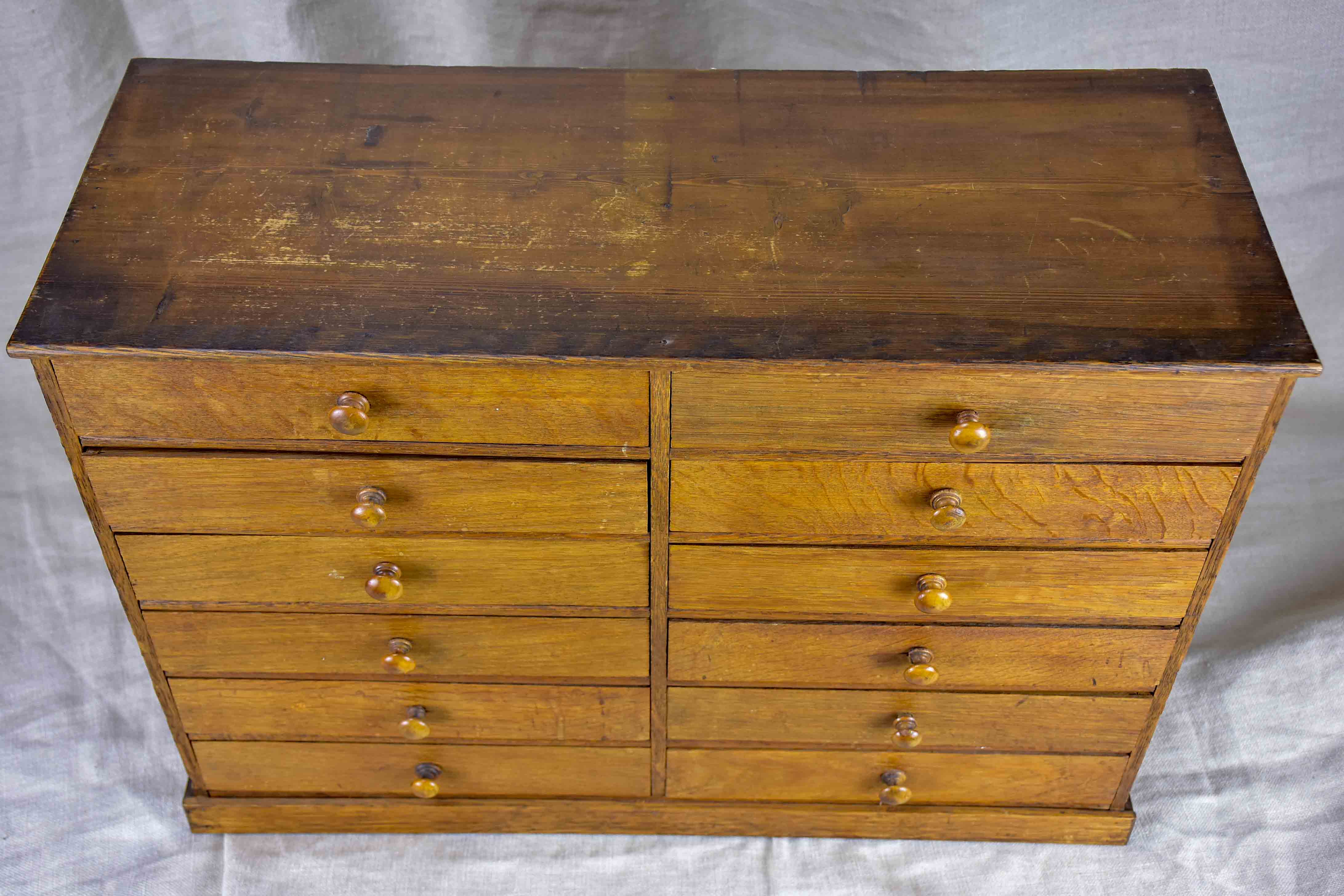 Set of small antique French drawers