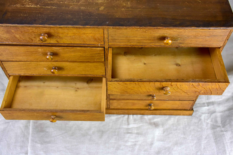 Set of small antique French drawers