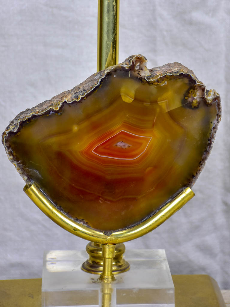 Mid century agate lamp base attributed to Maison Jansen