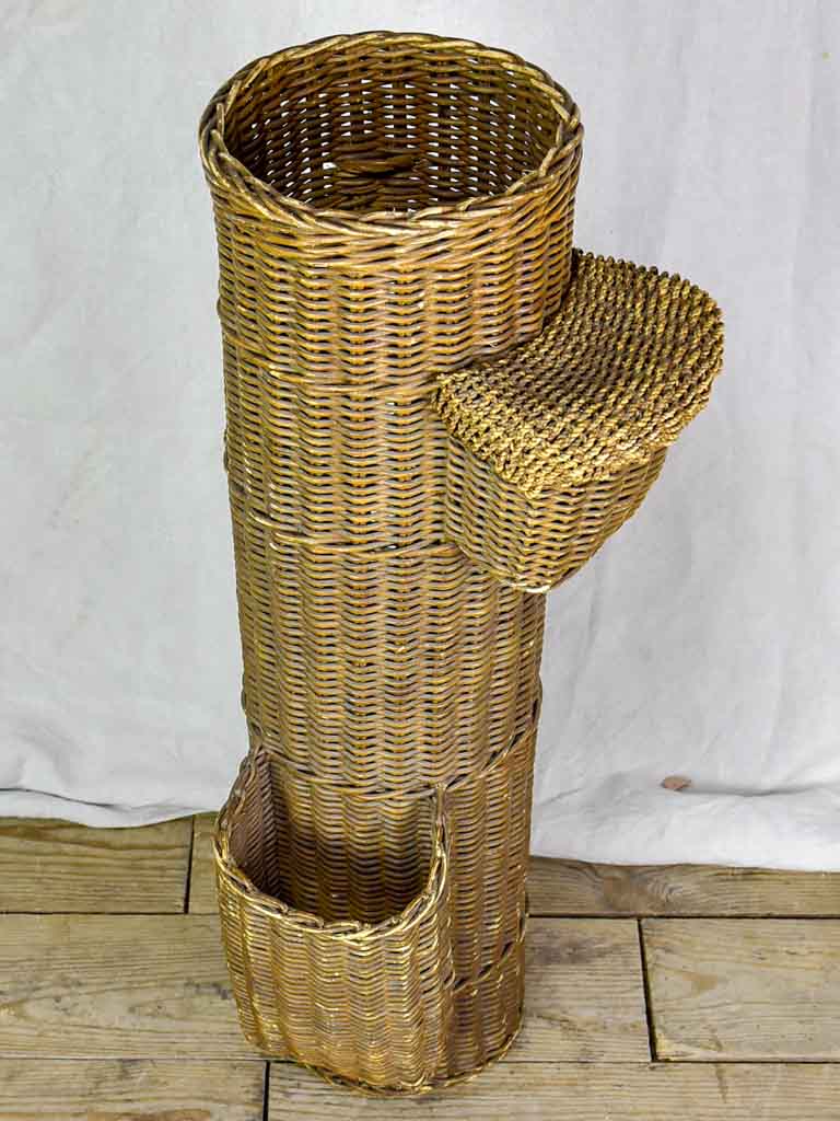 1930's French golf club bag - wicker