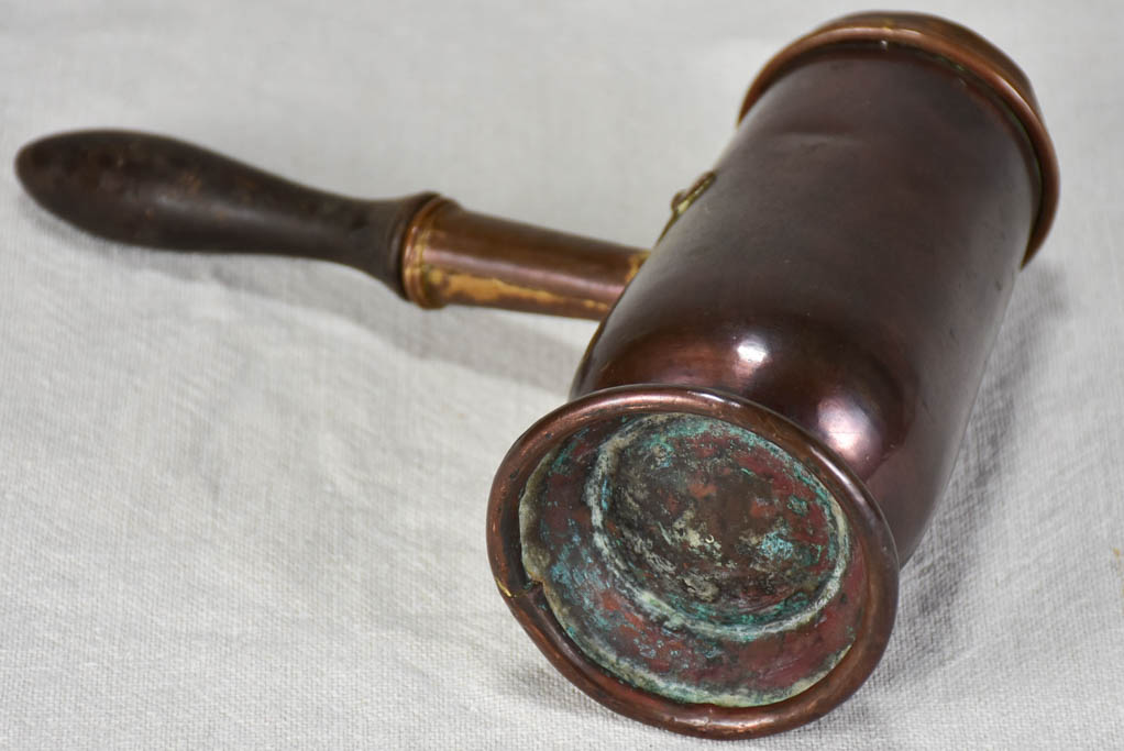 Historic red copper kitchen display