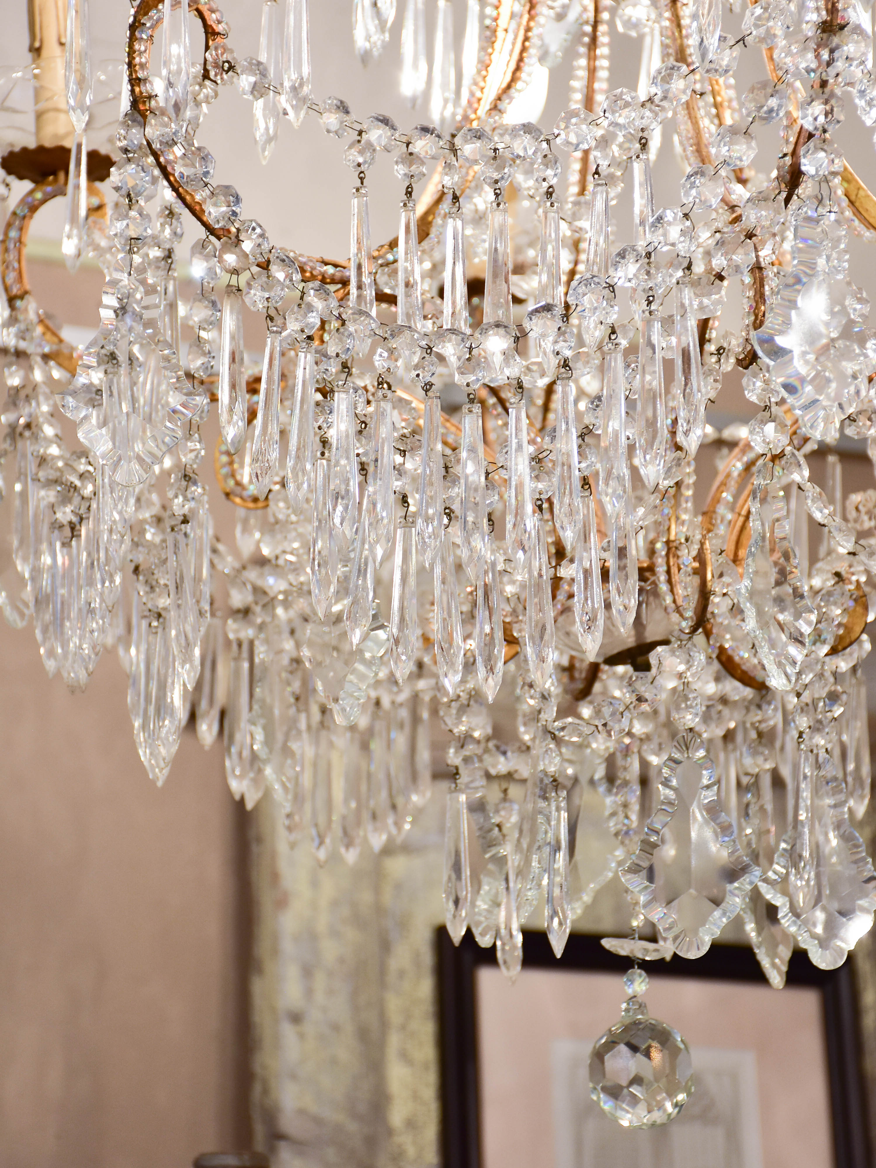 19th century Italian crystal chandelier