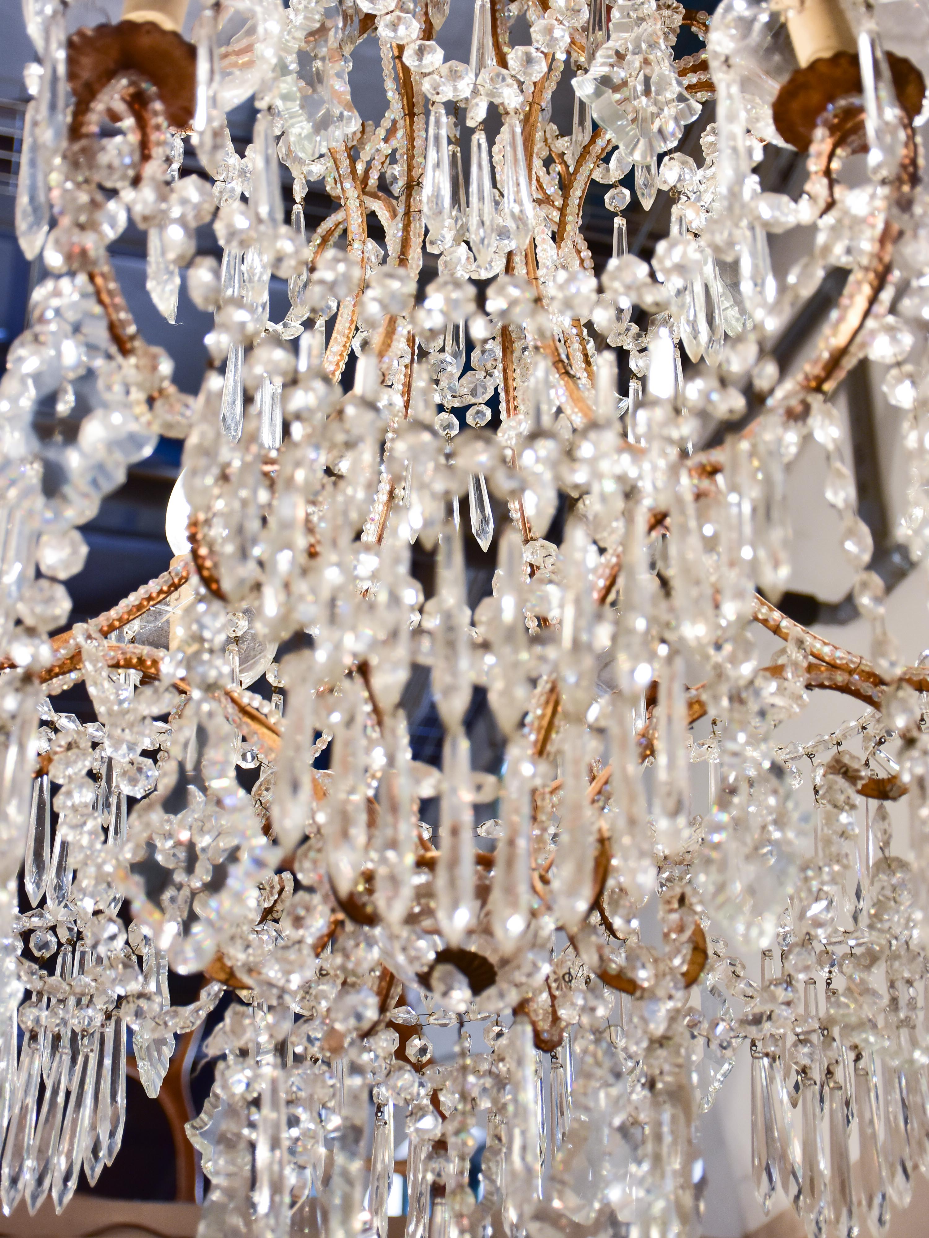 19th century Italian crystal chandelier