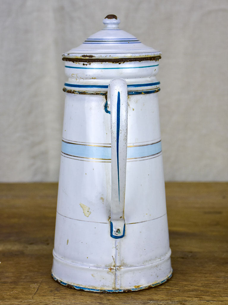 Antique French enamel cafetière