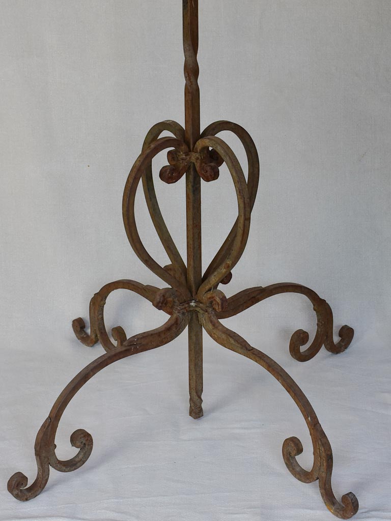 Pair of very large wrought iron floor candelabras - 19th century 73¼"