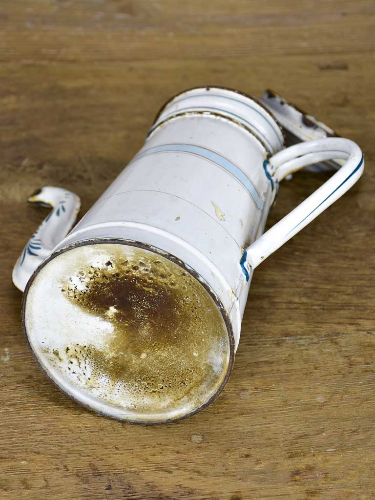 Antique French enamel cafetière