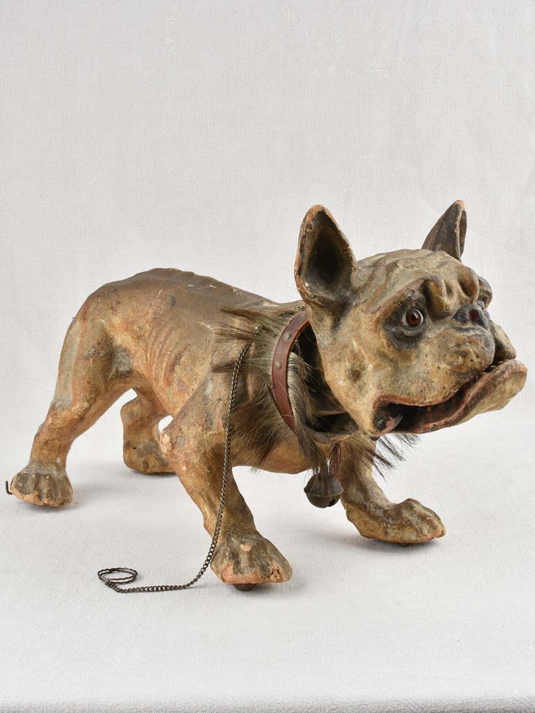 Antique barking bulldog toy - French 23¾"