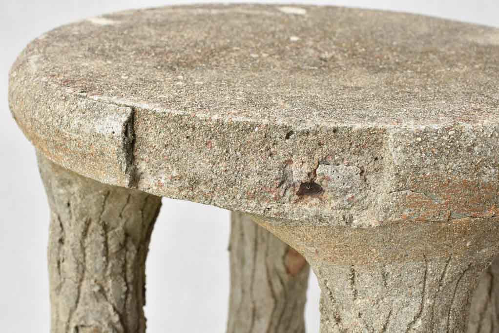 Pair of 1920's faux bois stools 19¾"