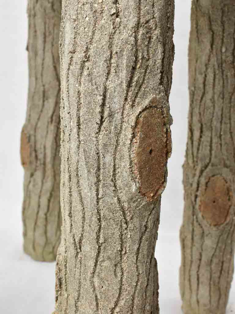 Pair of 1920's faux bois stools 19¾"