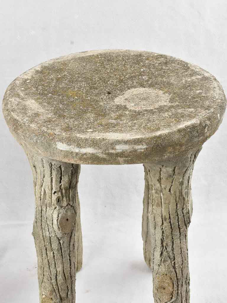 Pair of 1920's faux bois stools 19¾"